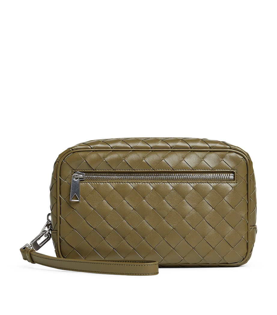 Bottega Veneta Intrecciato leather pouch, imported from the UK