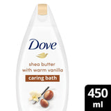 Dove Purely Pampering Shea Butter & Warm Vanilla Bath Soak 450ml GOODS Sainsburys   