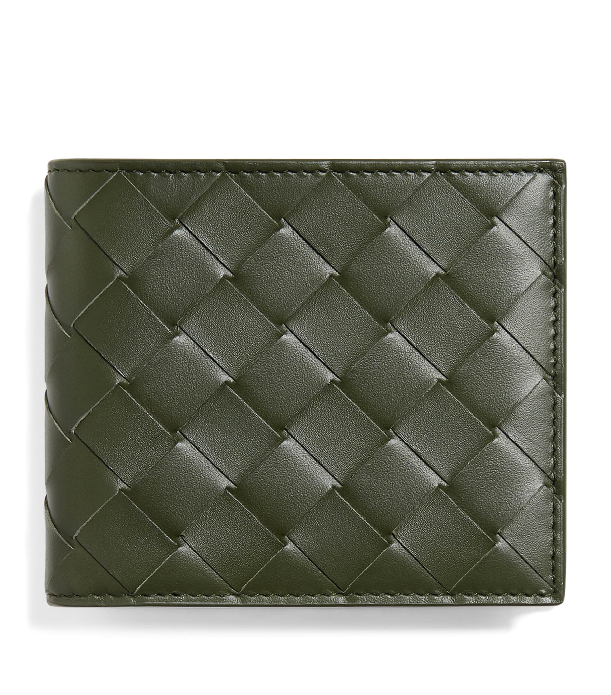 Bottega Veneta Intrecciato bifold wallet calfskin leather, imported from the UK