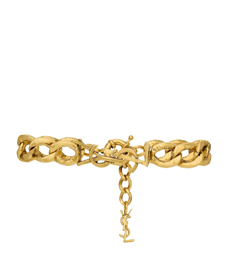 Saint Laurent Cassandre Chain Bracelet, imported from the UK