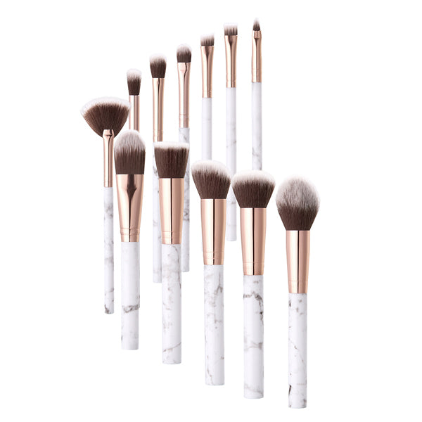 Livingandhome makeup brush set white 12 pieces (British brand)