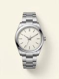 Cartier Santos medium watch, steel case and leather strap (British brand)