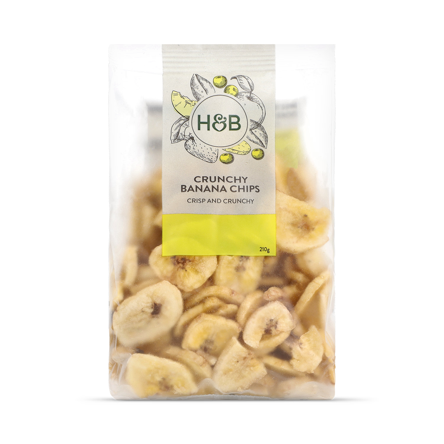 Holland & Barrett Crunchy Banana Chips 210g, UK version