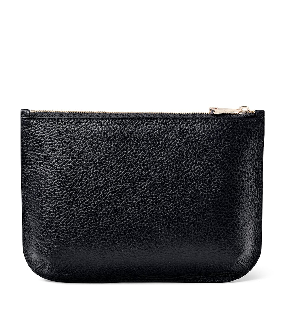 Aspinal of London large leather Ella pouch, imported from the UK