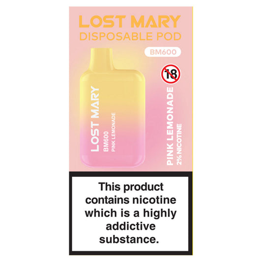 Lost Mary Disposable Pod BM600 Pink Lemonade GOODS ASDA   