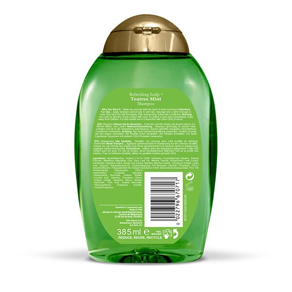 OGX Refreshing Scalp+ Teatree Mint Shampoo 385ml GOODS Superdrug   