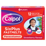 Calpol SixPlus Fastmelts Paracetamol Strawberry Flavour 6+ Years 12 Melt in the Mouth Tablets GOODS ASDA   