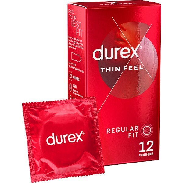 Durex Thin Feel Condoms Extra Silicone Lube Regular Fit 12s GOODS Superdrug   