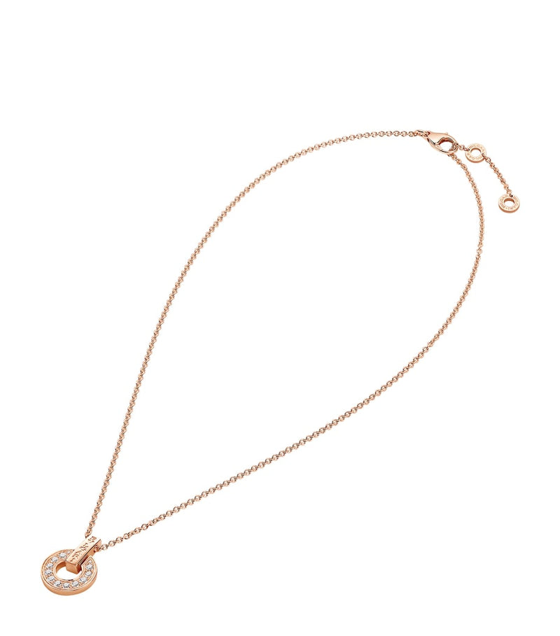 Bvlgari rose gold diamond necklace, imported from the UK