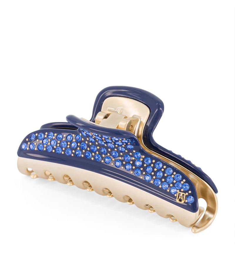 Alexandre de Paris gold-plated crystal-embellished claw hair clip 10.5cm, UK version