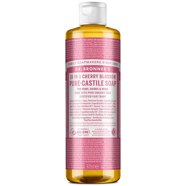 Dr Bronner Cherry Blossom Pure-Castile Liquid Soap - 475ml