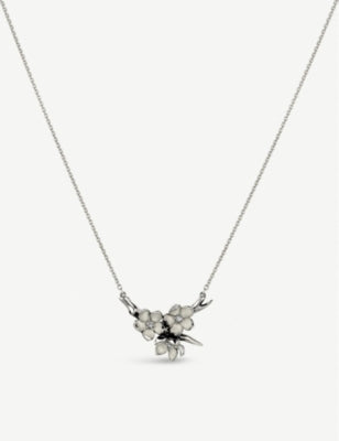 Shaun Leane cherry blossom diamond necklace in sterling silver 42cm (British brand)