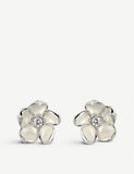 Shaun Leane blossom stud earrings in silver and diamond 0.10ct, UK version