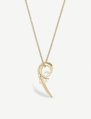 Shaun Leane yellow gold vermeil pearl necklace (British brand)