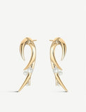 Shaun Leane Cherry Blossom Hook pearl earrings yellow gold vermeil, imported from the UK