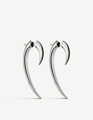 Shaun Leane Hook sterling silver earrings 38mm, UK version