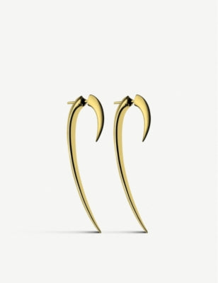 Shaun Leane yellow gold-plated vermeil silver hook earrings (British brand)