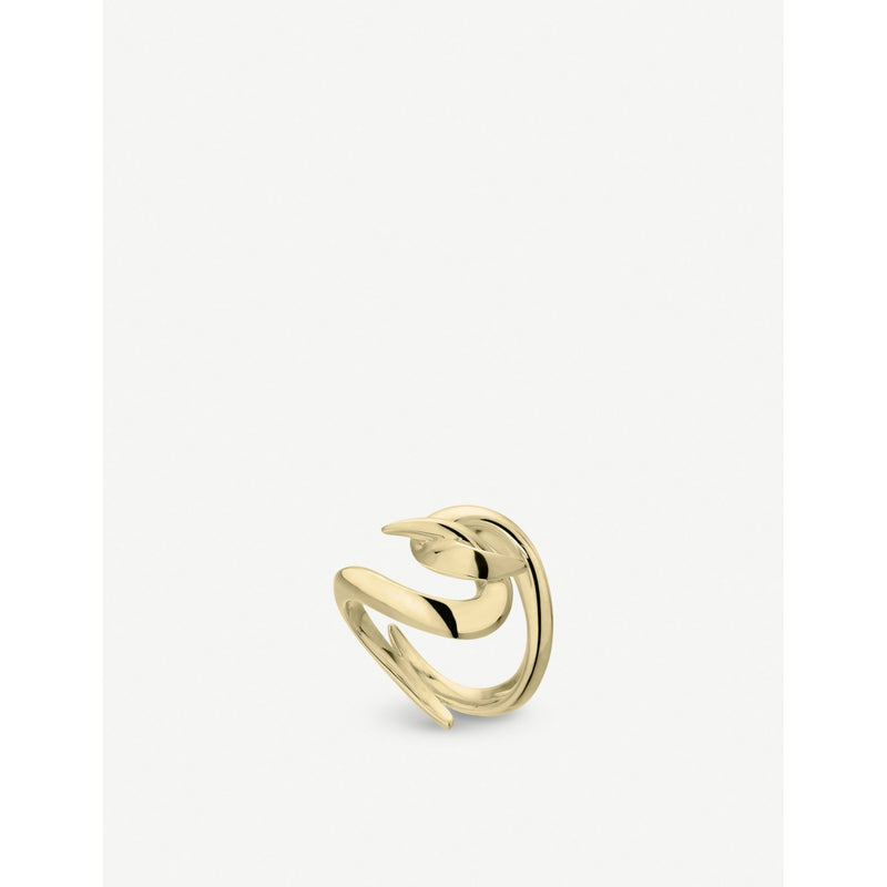 Shaune Leane hook ring in yellow gold-plated vermeil silver, UK version