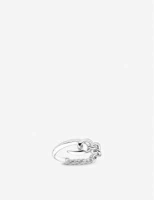 Shaun Leane sterling silver hook and chain ring, imported from the UK