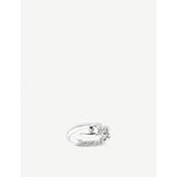 Hook and chain sterling silver ring - M