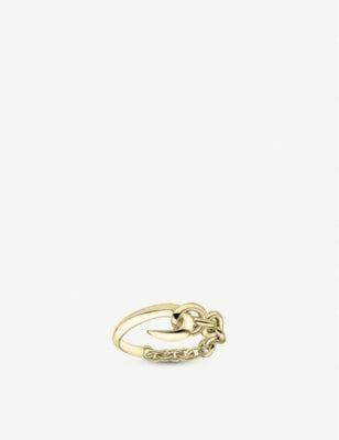Shaun Lean yellow gold-plated silver vermeil ring 9mm, UK version