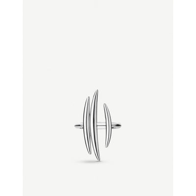 selfridges Shaun Leane Quill Sterling Silver Triple Bar Ring Width 2.3cm- Buy online at McGrocer