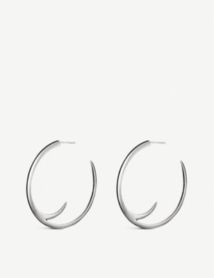 Shaun Leane Cat Claw sterling silver hoop earrings, imported from the UK
