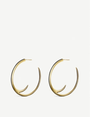 Shaun Leane yellow-gold vermeil cat claw hoop earrings 4.5cm, UK version