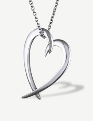 Shaun Leane sterling silver heart pendant necklace 44cm, UK version
