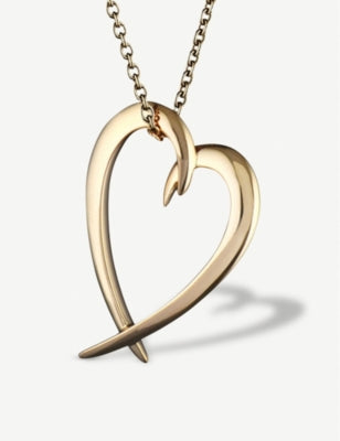 Shaun Leane yellow gold-plated vermeil silver heart pendant necklace - British product