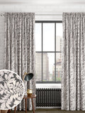 Next charcoal grey leaf made to measure curtains - British product