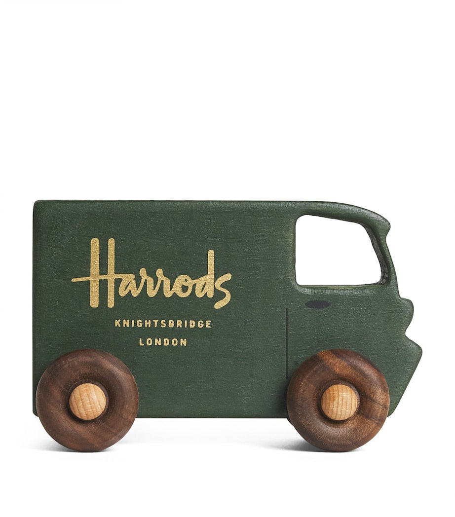 Harrods handmade wooden toy delivery van (British brand)