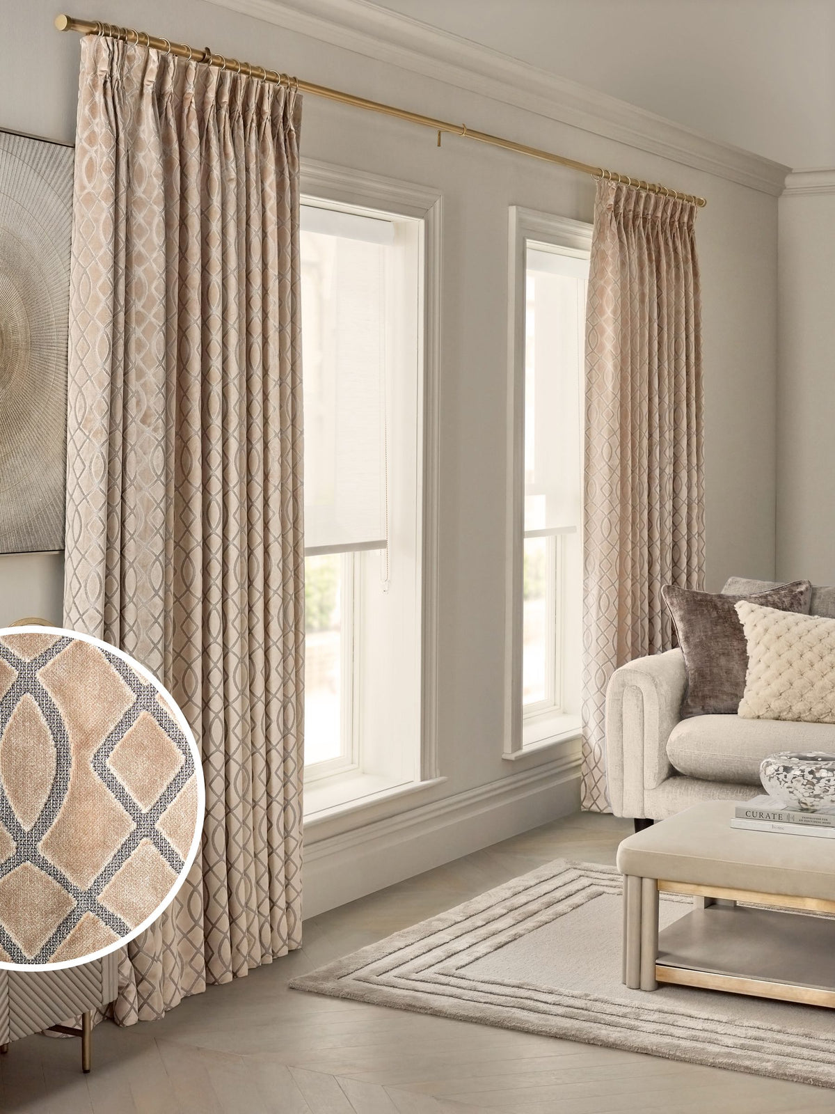 Natural Collection Luxe Linear curtains - British product