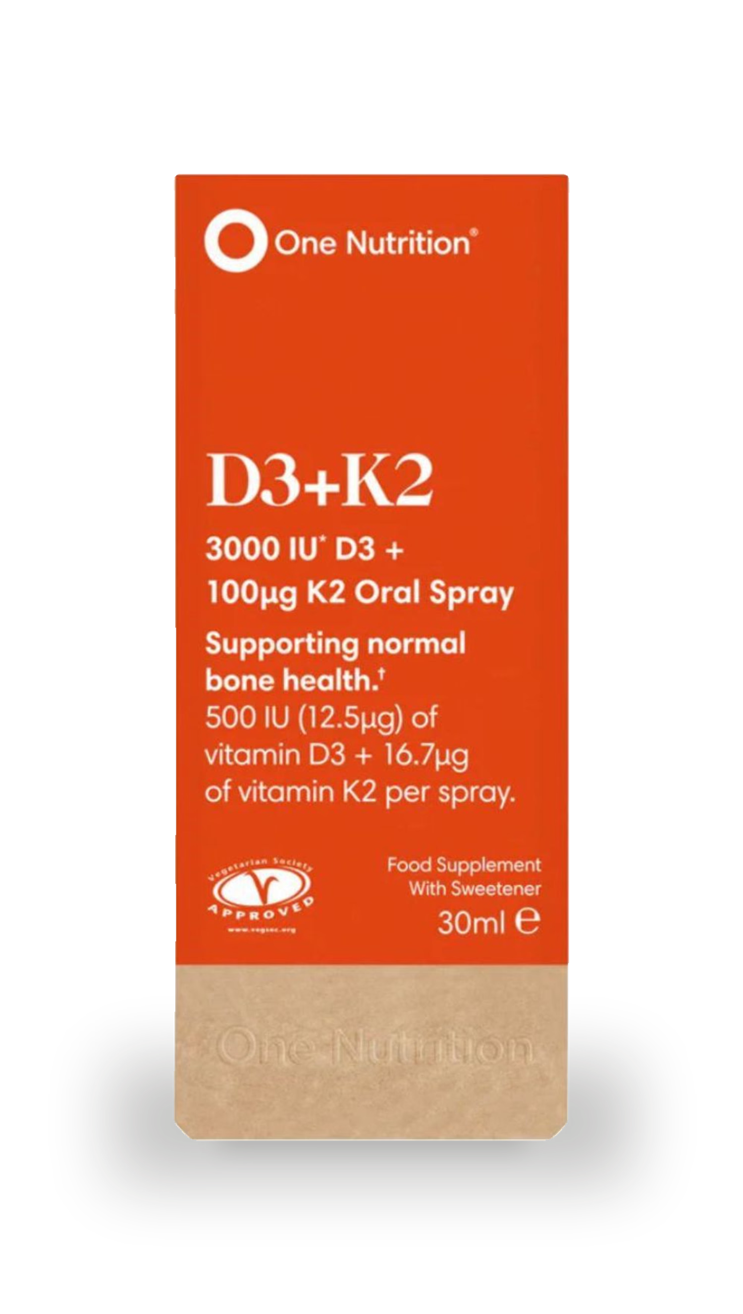 One Nutrition vitamin D3 K2 oral spray 30ml - British product