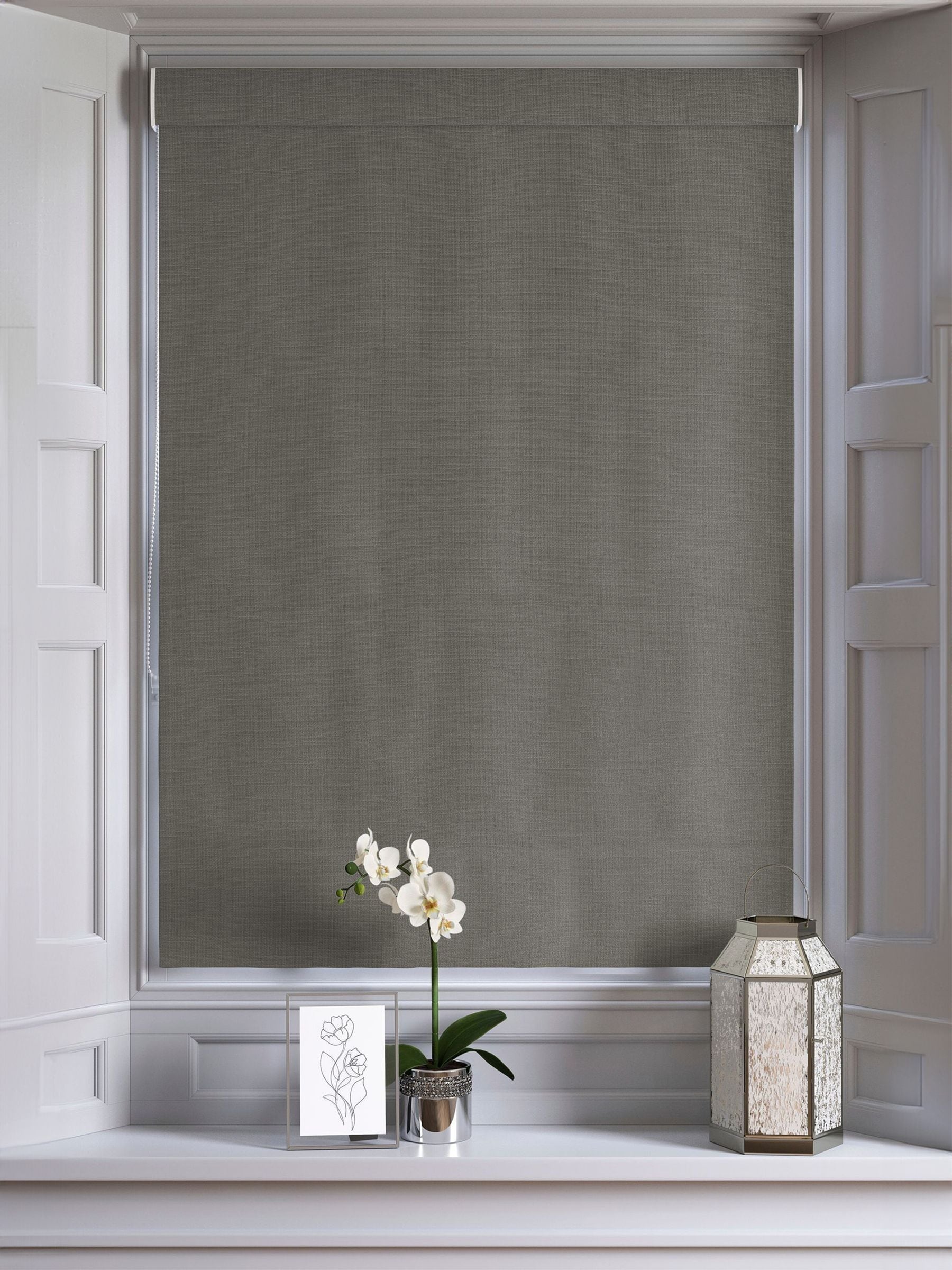 Nikki grey roman blind made to measure - British product