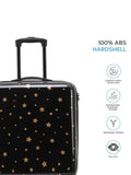 Flight Knight luggage set Black/Gold Stars 3 piece (British brand)
