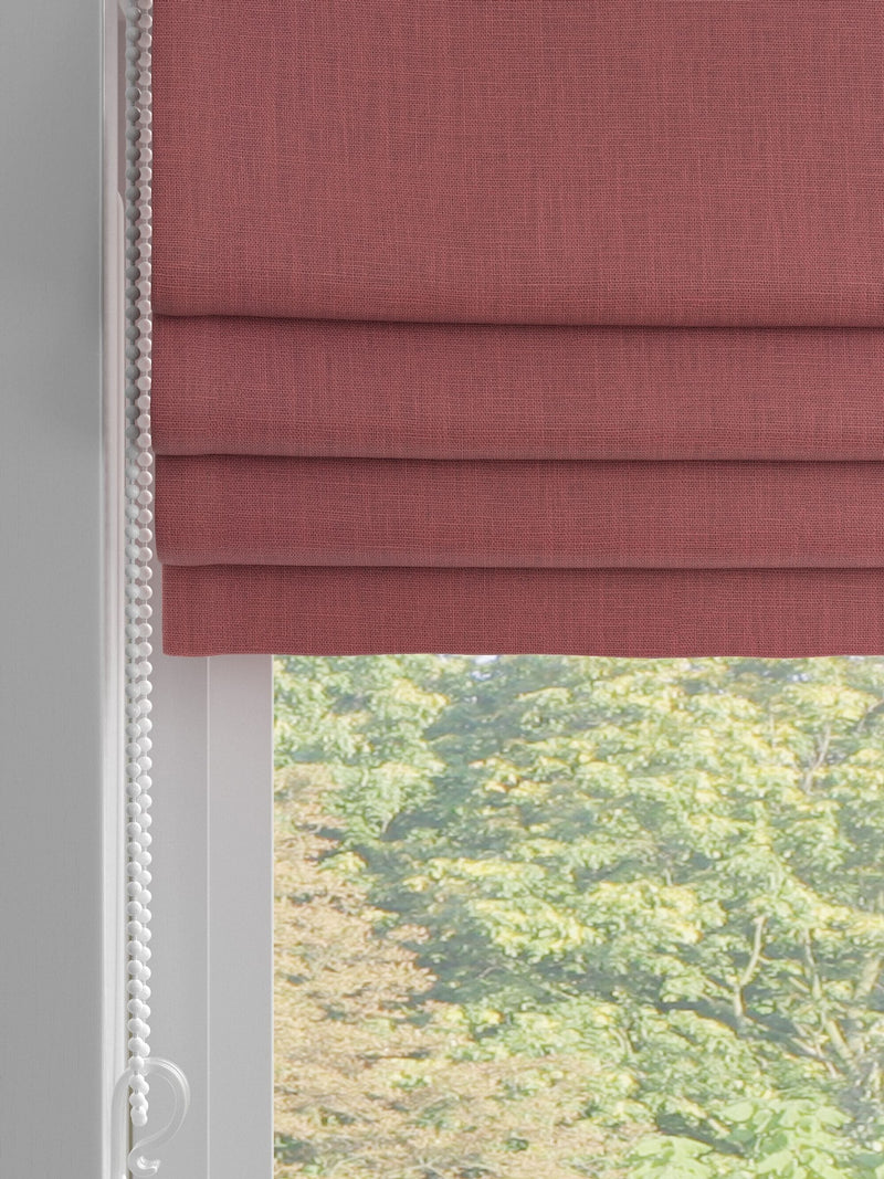 Raspberry Pink cotton linen roman blind made to measure - British product