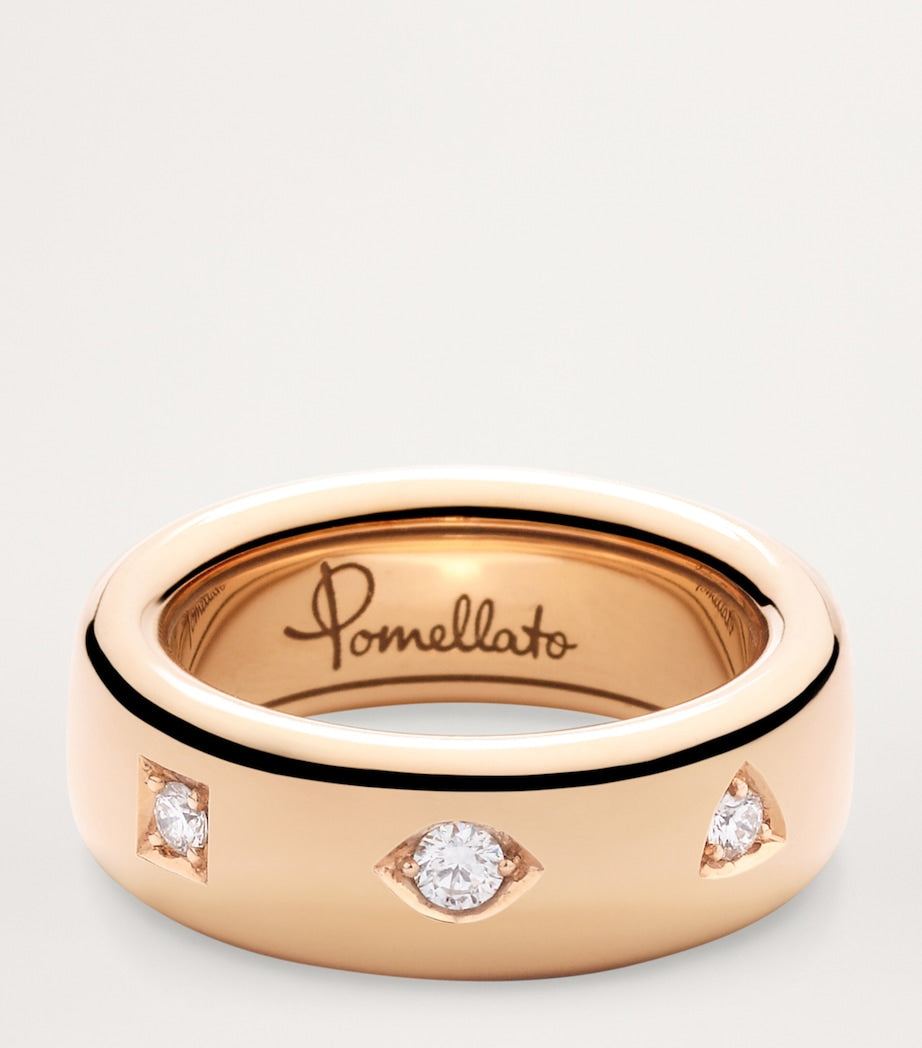 Pomellato Iconica rose gold diamond ring, UK version