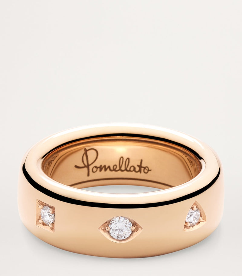 Pomellato Iconica rose gold diamond ring, UK version