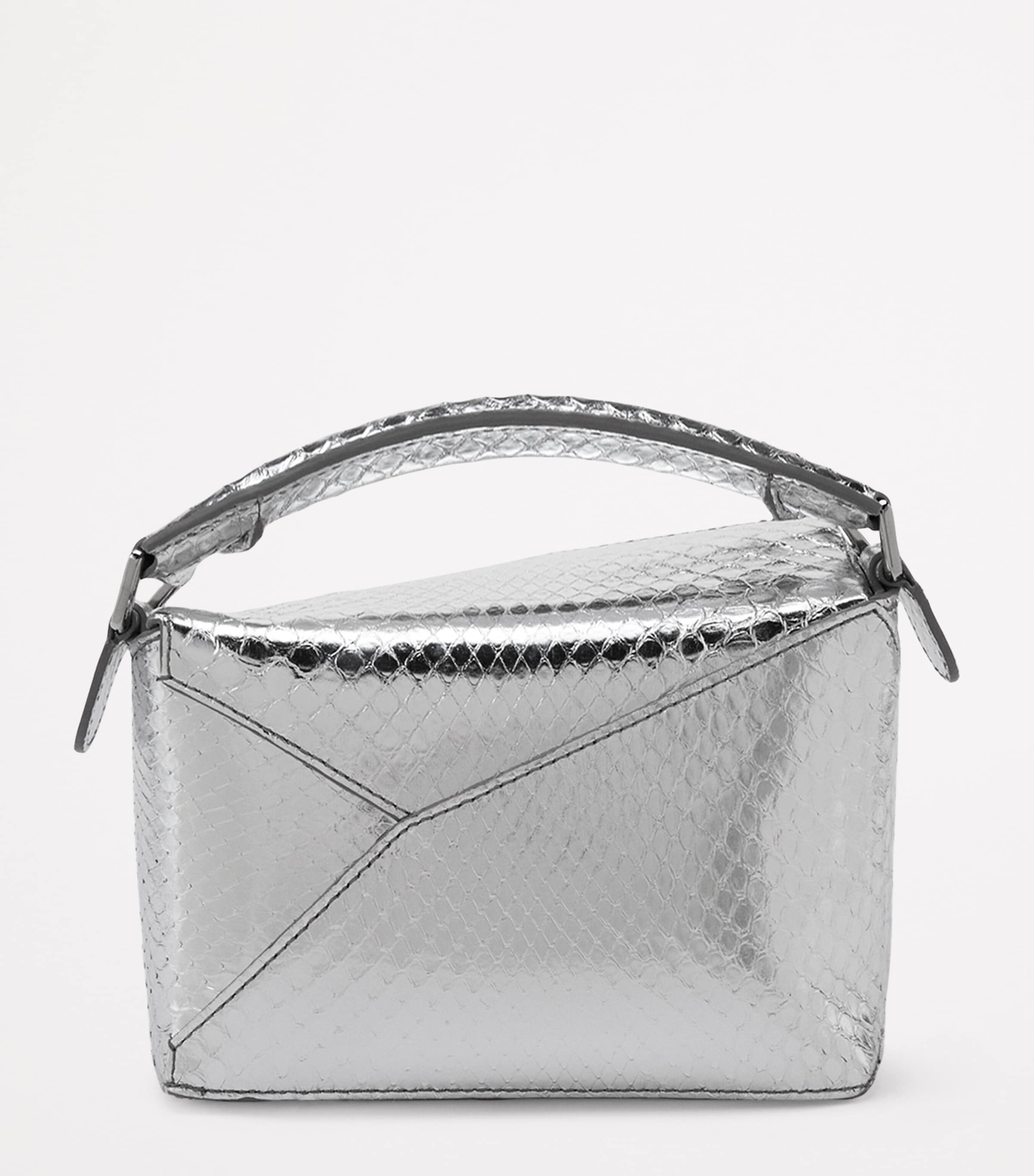 Loewe mini python skin Puzzle Edge handbag, imported from the UK
