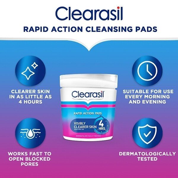 Clearasil Ultra Rapid Action Resurfacing Pads x 65 GOODS Superdrug   