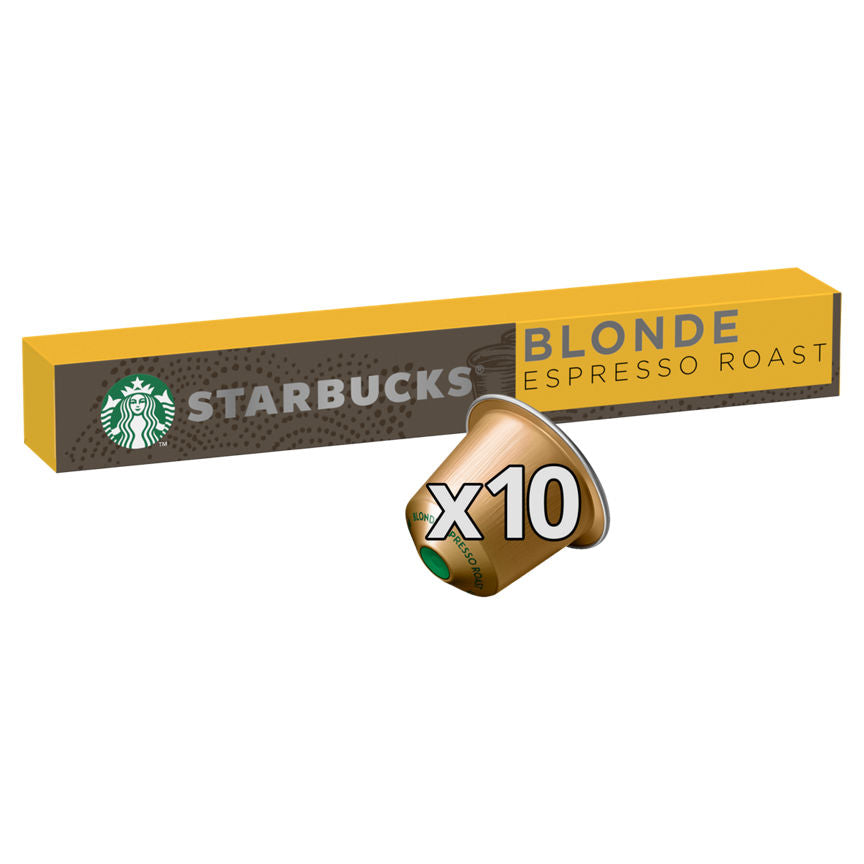 Starbucks By Nespresso Blonde Espresso Roast Coffee Pods 10 Capsules