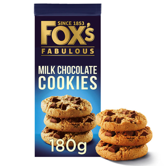 Fox’s Biscuits Fabulous Milk Chocolate Cookies 180g Cookies Sainsburys   