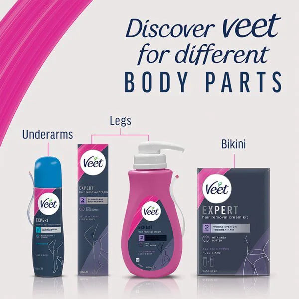 Veet spray on sensitive hair removal cream 150ml (British brand)