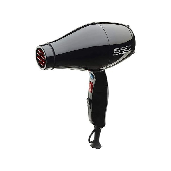 Gamma+ 500 Compact Tourmalionic hårføner svart - Britisk produkt