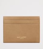 Saint Laurent Leather Letter Flap Card Holder 7x10cm - British product