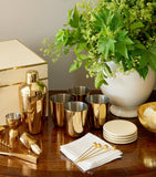 Aerin set of four stainless steel julep cups with gold plating - British product