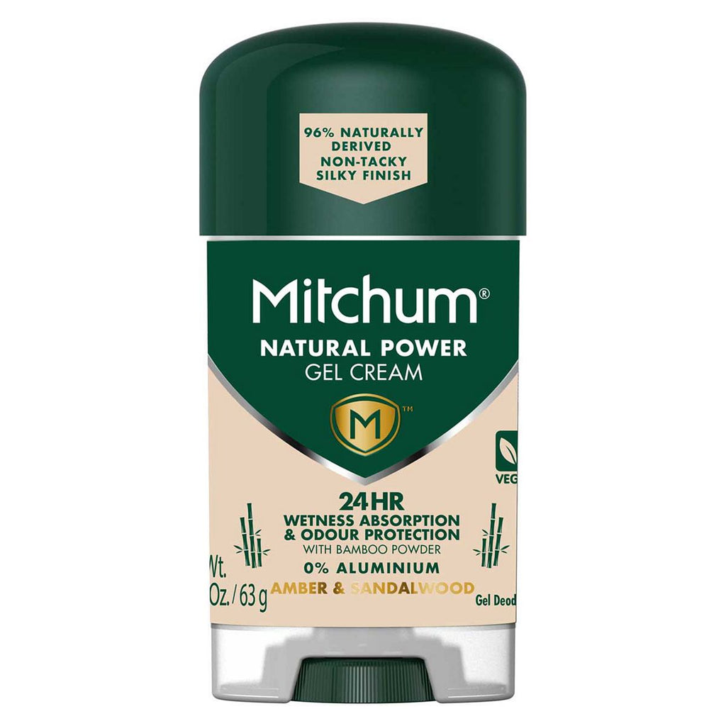 Mitchum Natural Power Gel Cream Amber & Sandalwood Gel Deodorant 63g