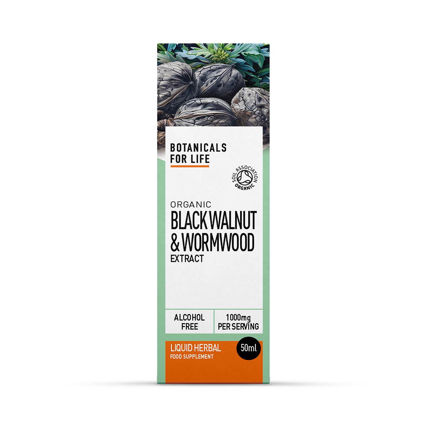 Botanicals For Life Black Walnut Wormwood Extract 50ml - British product