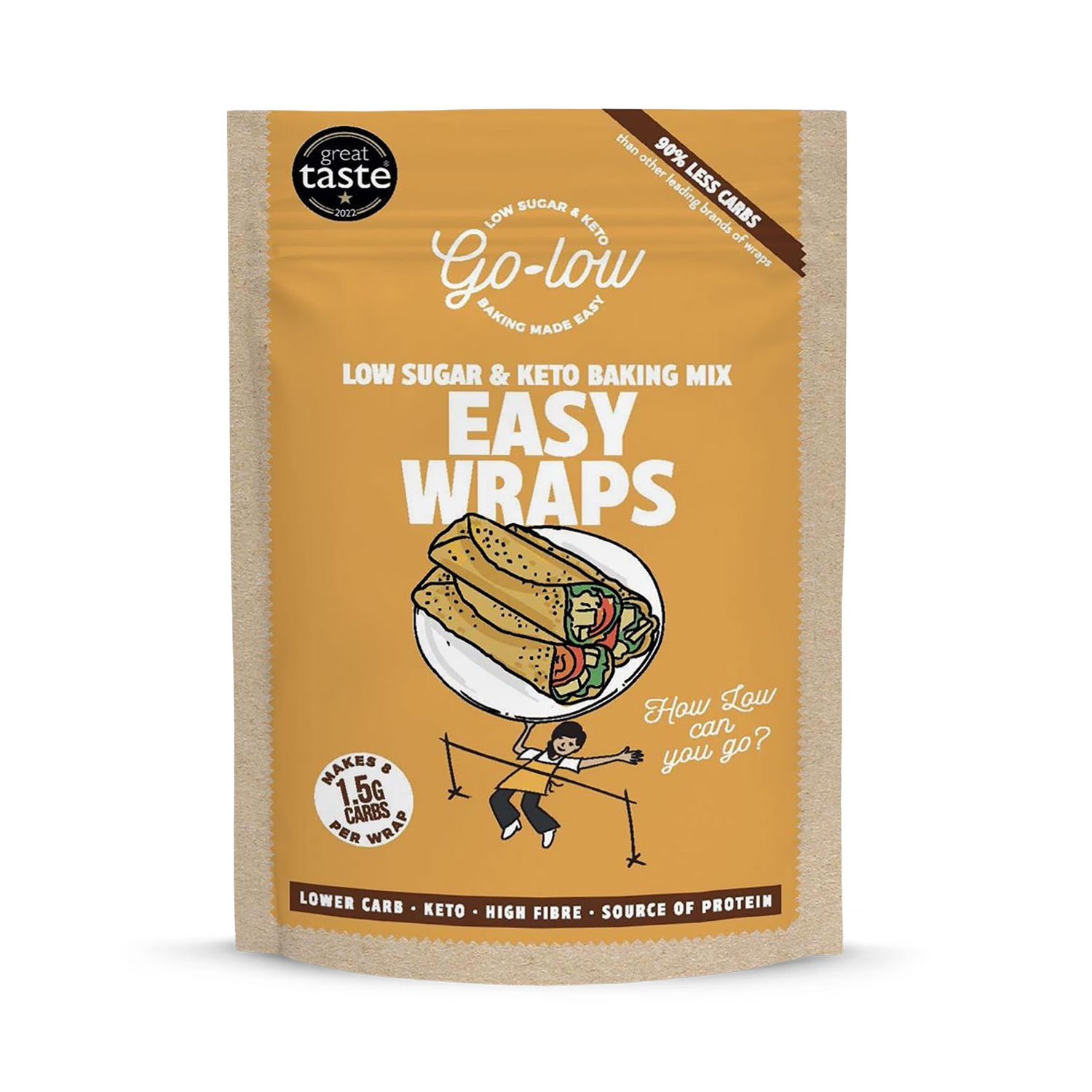Go Low low carb wrap mix 166g, imported from the UK